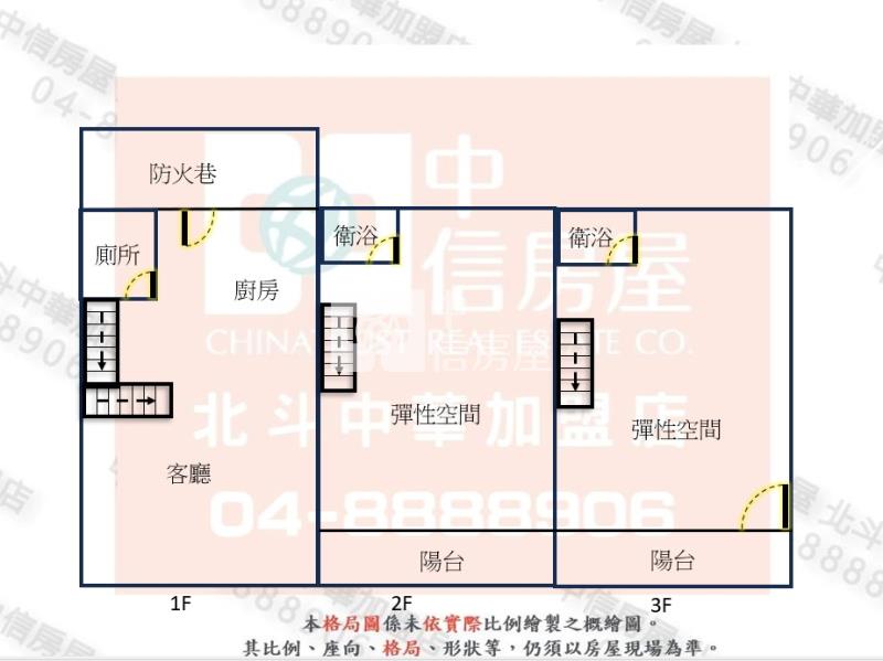 員林新法院旁798萬透天房屋室內格局與周邊環境