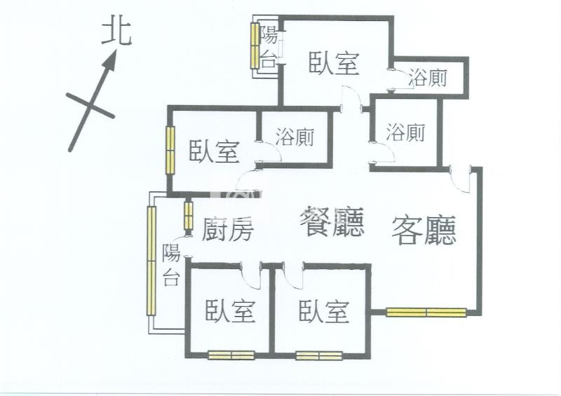 達文西高樓景觀雙主臥房屋室內格局與周邊環境