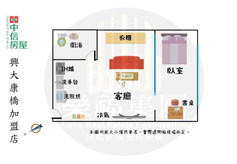一中商圈水電更新全新設計低總價電梯正一房一廳G房屋室內格局與周邊環境
