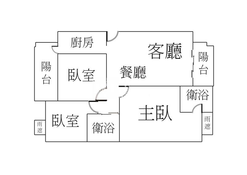 太平和築F1三房平車房屋室內格局與周邊環境