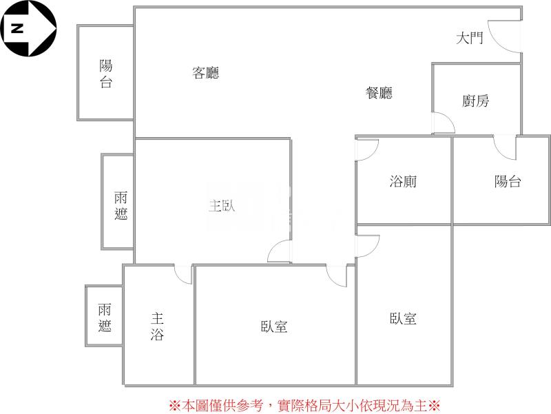 三大商圈時代菁英美三房大平車房屋室內格局與周邊環境