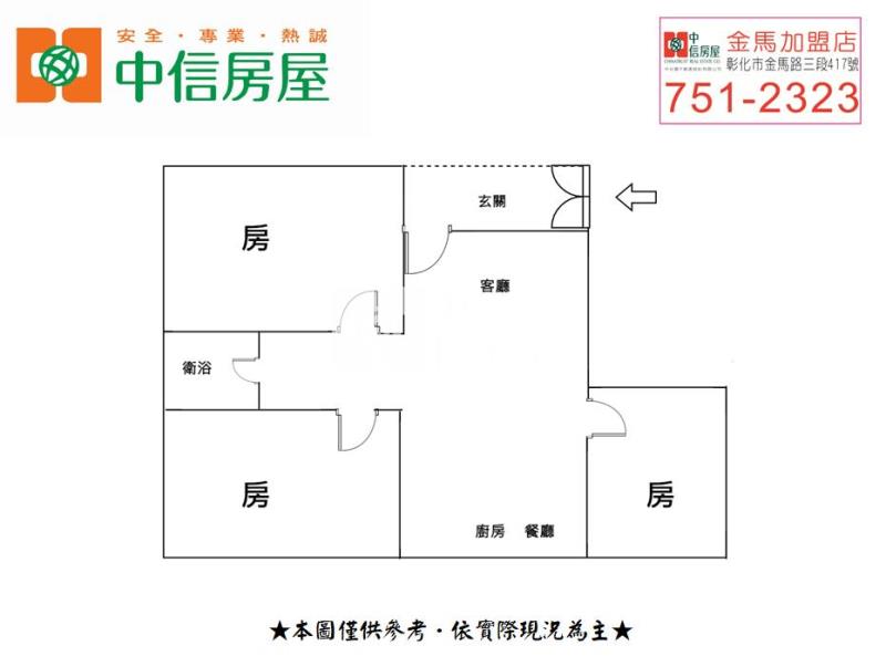 彰師大成家公寓房屋室內格局與周邊環境