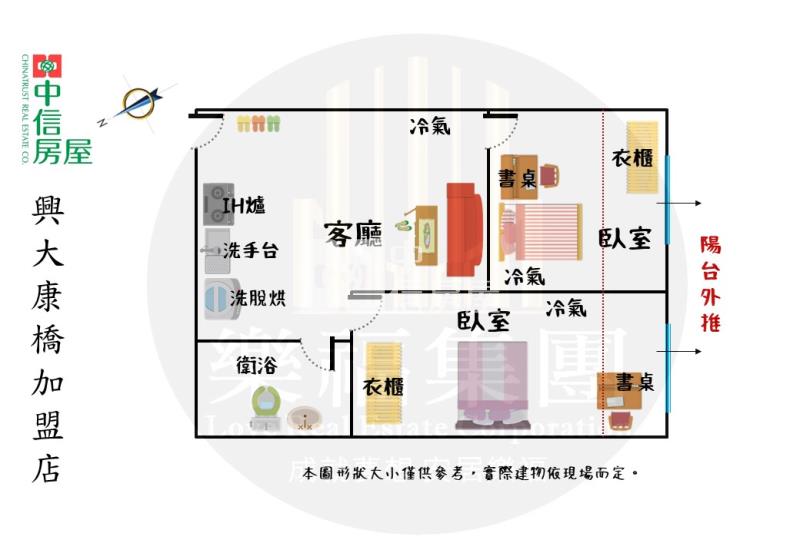 一中商圈水電更新全新設計低總價電梯正2房J房屋室內格局與周邊環境