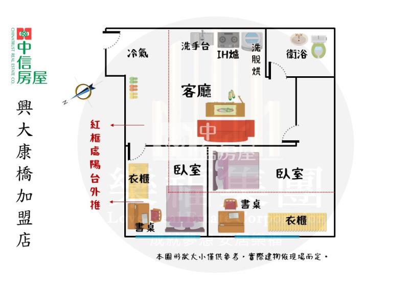 一中商圈水電更新全新設計低總價電梯正2房K房屋室內格局與周邊環境