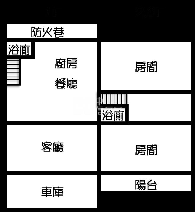 田中東閔路旁車庫別墅房屋室內格局與周邊環境