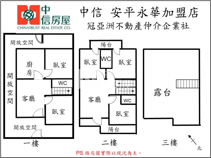 安平大地坪可做民宿孝親透天房屋室內格局與周邊環境