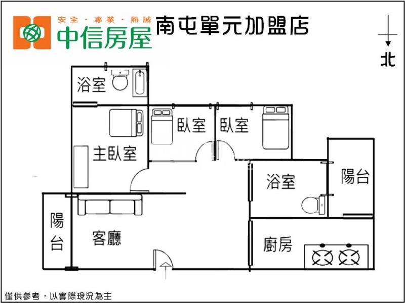 水岸之星三房視野戶房屋室內格局與周邊環境