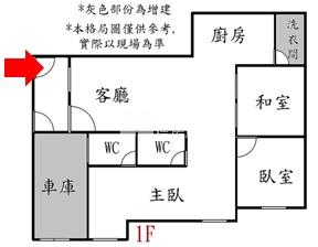 鄰美學館精品1F美寓房屋室內格局與周邊環境