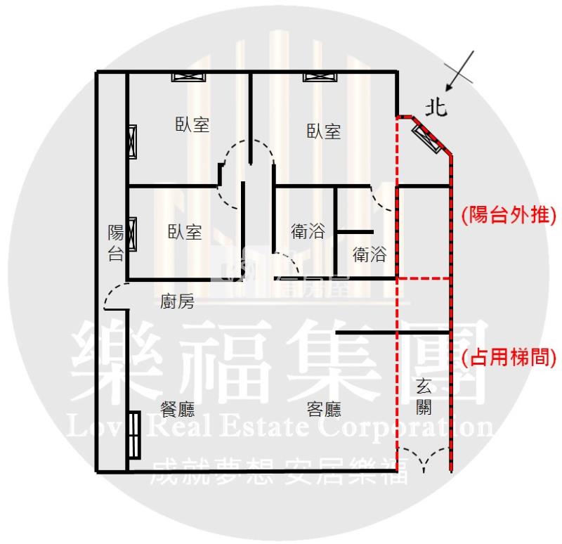 中山醫大四房平車視野戶房屋室內格局與周邊環境