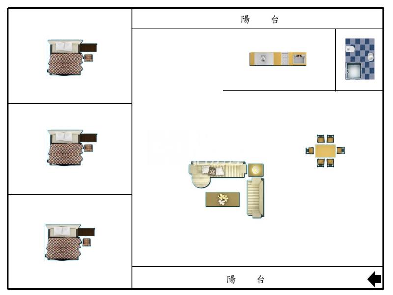幸福國中3房美寓房屋室內格局與周邊環境
