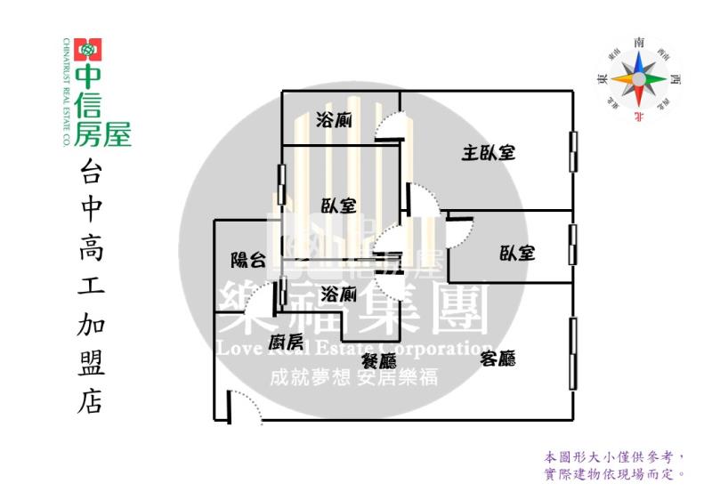 南投市中心三房平車房屋室內格局與周邊環境
