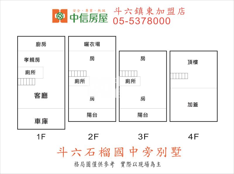斗六石榴國中旁別墅房屋室內格局與周邊環境