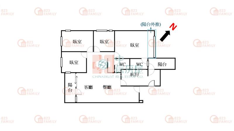 水湳經貿角間視野無限大四房B1平車(專)房屋室內格局與周邊環境