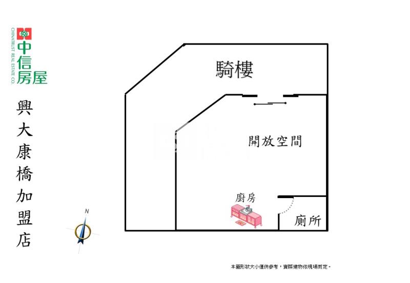 大里軟體園區震後三角窗低總價黃金店面房屋室內格局與周邊環境