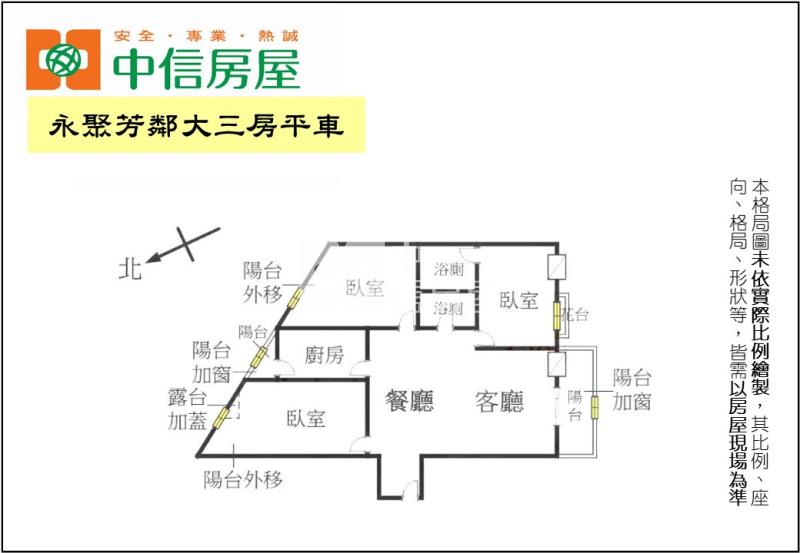 永聚芳鄰大三房平車房屋室內格局與周邊環境