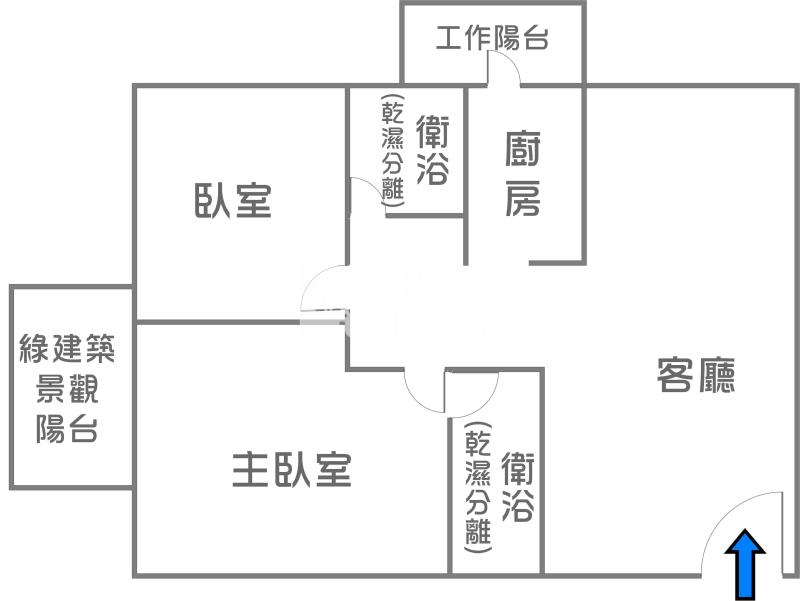 榮總商圈全新2房雙衛+B1平車房屋室內格局與周邊環境