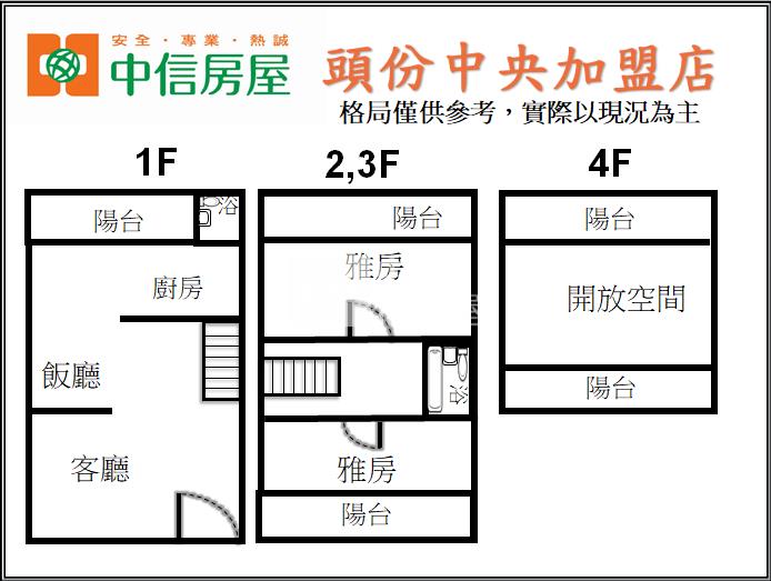 頭份復興美透房屋室內格局與周邊環境