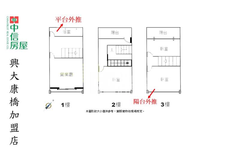 軟園塗城商圈1-3樓大空間附車位樓店房屋室內格局與周邊環境