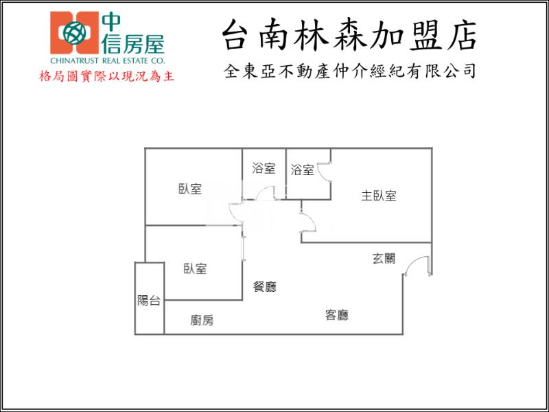 安平億載公園旁精美三房房屋室內格局與周邊環境