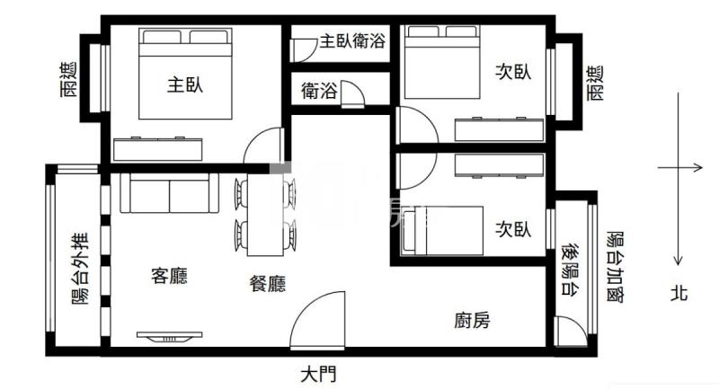 北大愛樂三房房屋室內格局與周邊環境