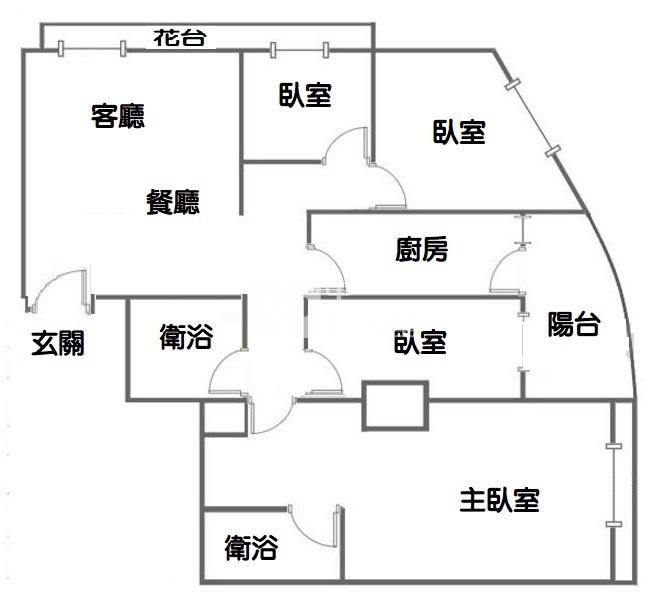 南崁台茂全新整理大4房車房屋室內格局與周邊環境
