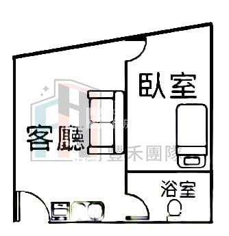 【豐禾】平鎮國中整新美1房1廳房屋室內格局與周邊環境