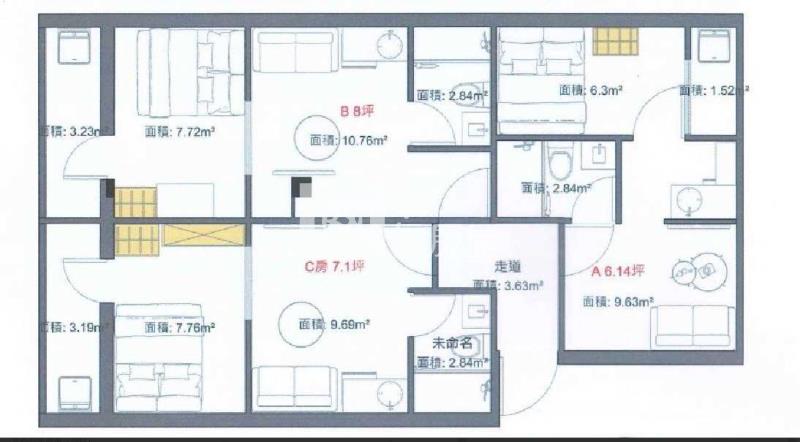 桃園藝文南平商圈整新3大套房有陽台房屋室內格局與周邊環境