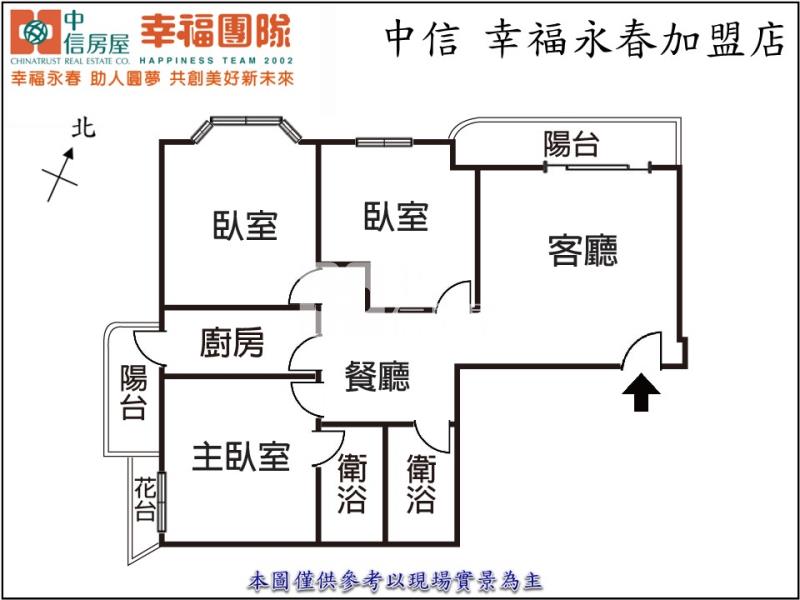 中山醫視野3房平面車位房屋室內格局與周邊環境