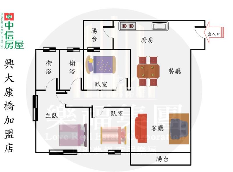 睦上田三房連號雙平車房屋室內格局與周邊環境