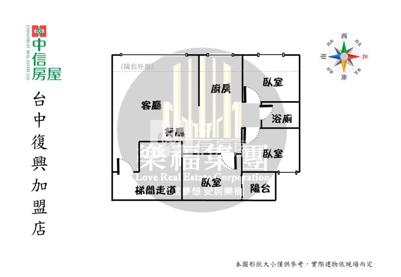 一中商圈旁低總價電梯3房房屋室內格局與周邊環境