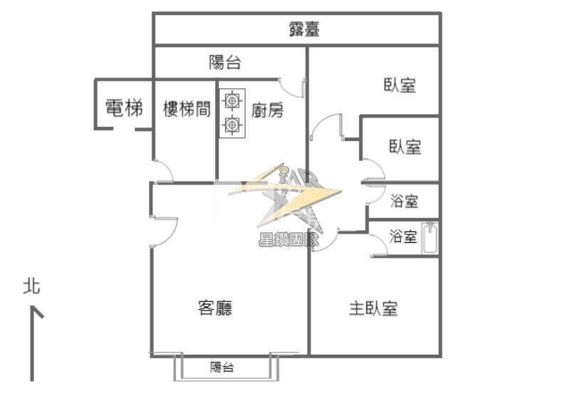 【星鑽】(專委)過嶺大露臺3房車房屋室內格局與周邊環境