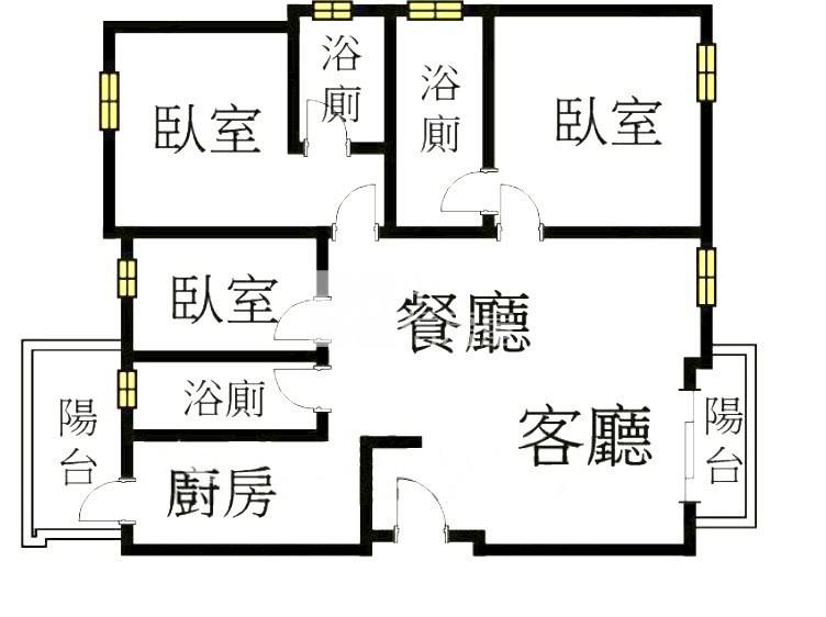 國王之森裝潢4改3房房屋室內格局與周邊環境