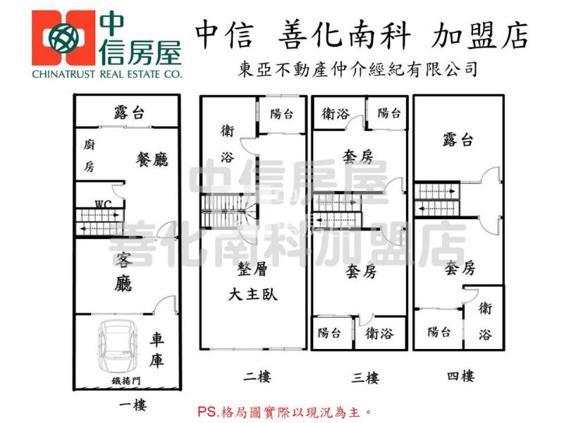新市國中旁全新四套房大面寬車墅房屋室內格局與周邊環境