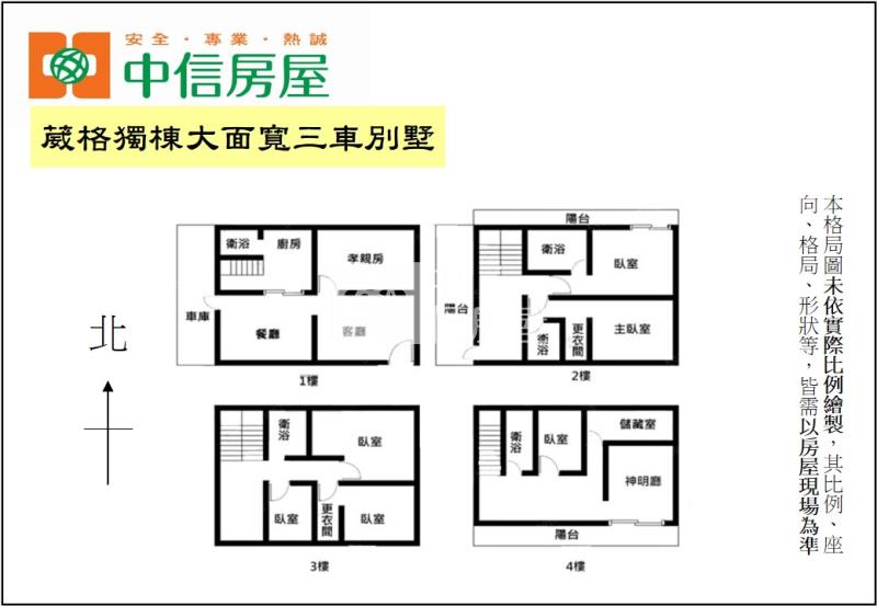 葳格獨棟大面寬三車別墅房屋室內格局與周邊環境