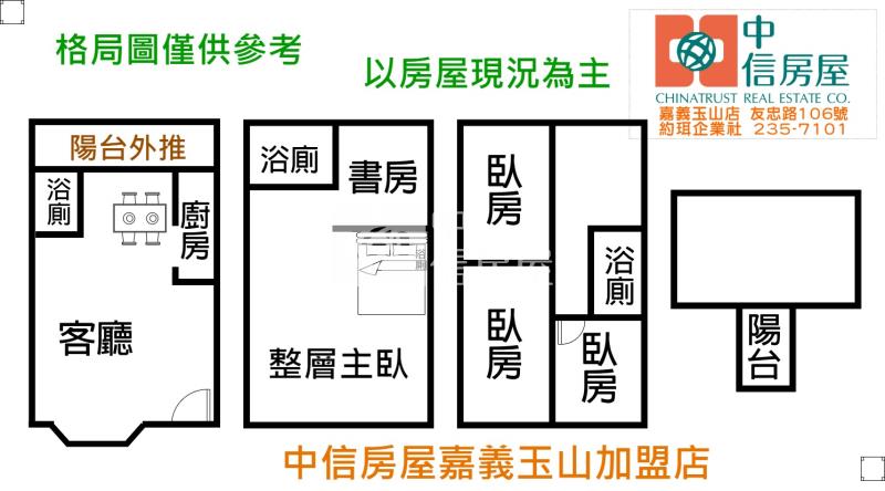 君臨別墅 ★影音空拍只在中信嘉義玉山店房屋室內格局與周邊環境
