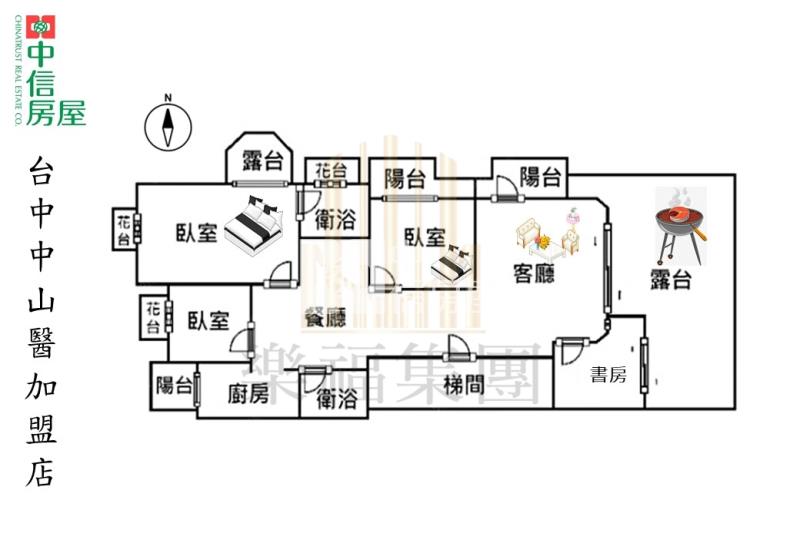 南屯捷運空中花園視野美四房雙車房屋室內格局與周邊環境