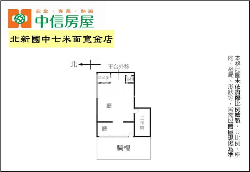 北新國中七米面寬金店房屋室內格局與周邊環境