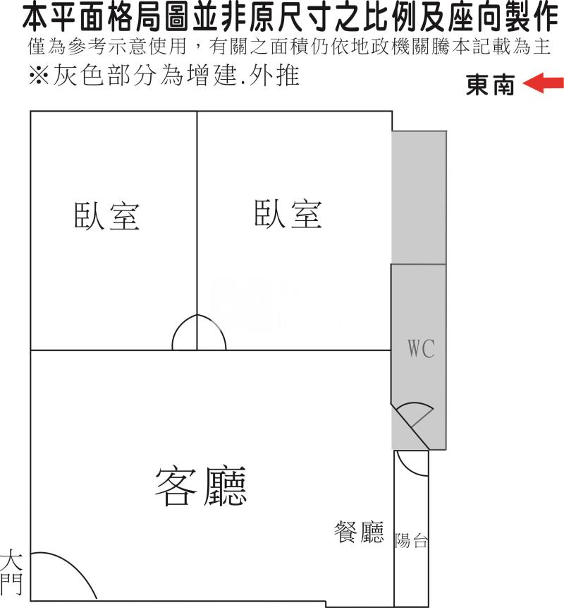 北區成大幸福2房房屋室內格局與周邊環境