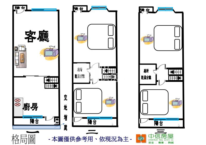 570-埔頂公園美美別墅★中信愛的團隊★房屋室內格局與周邊環境