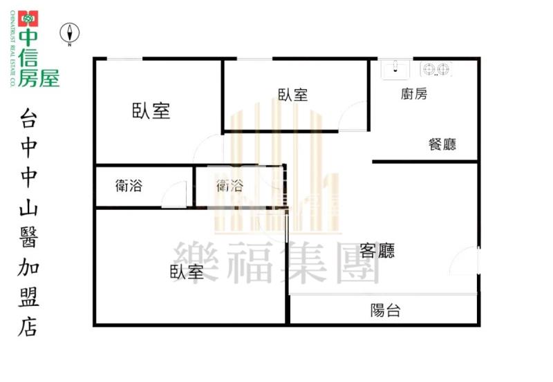 北區衛道路總價2樓公寓房屋室內格局與周邊環境