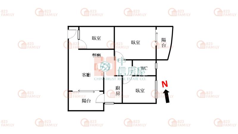 東平商圈三房全新整理房屋室內格局與周邊環境