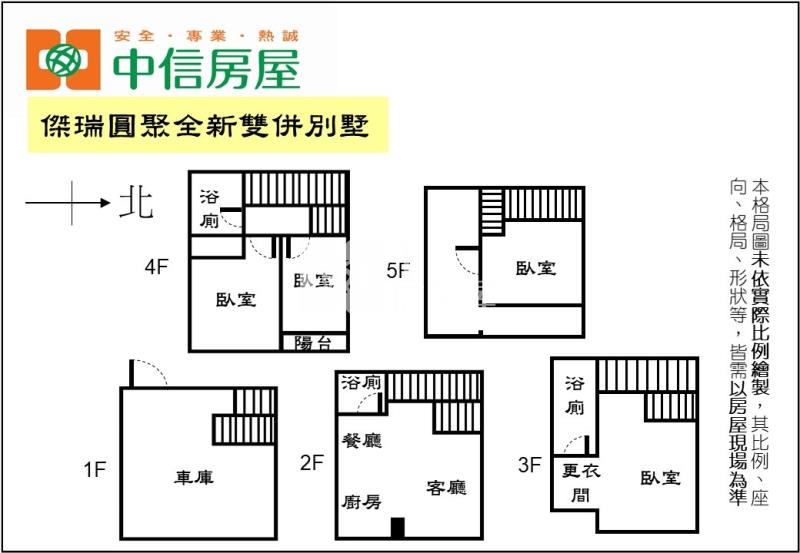 傑瑞圓聚全新雙併別墅房屋室內格局與周邊環境