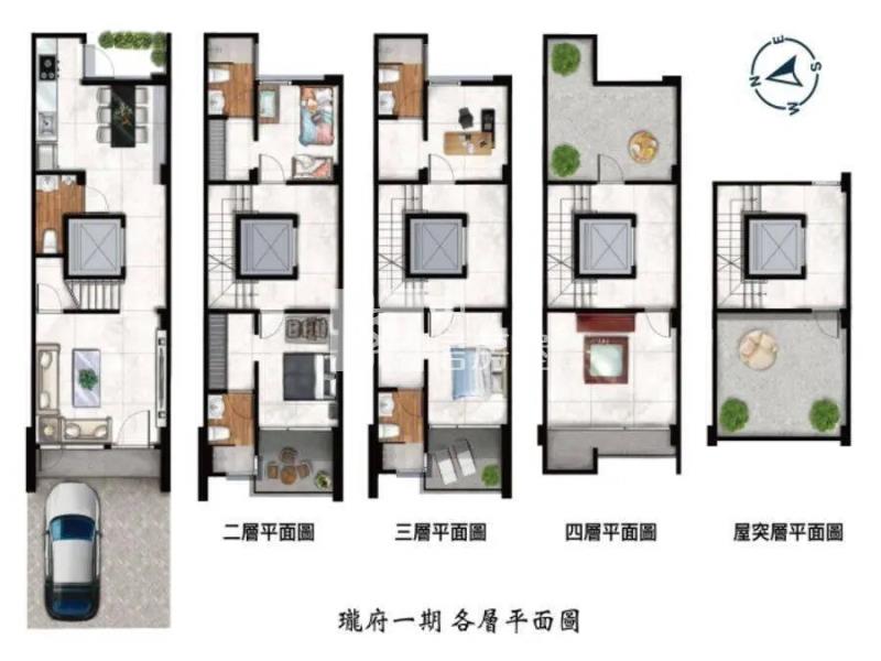 坪林公園旁全新SRC電梯別墅房屋室內格局與周邊環境