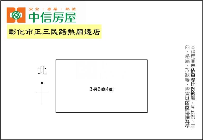 彰化市正三民路熱鬧透店房屋室內格局與周邊環境