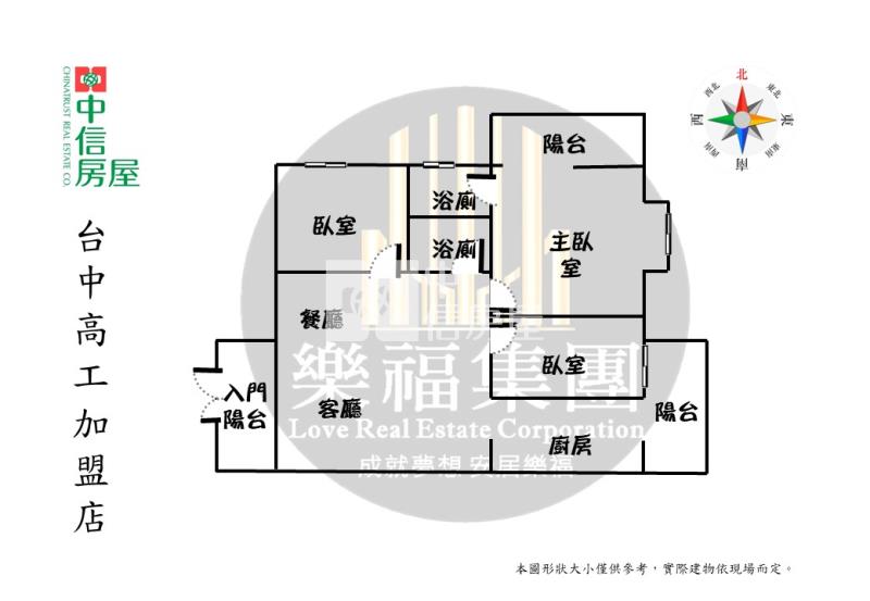 興大全新整理3房1樓美屋房屋室內格局與周邊環境