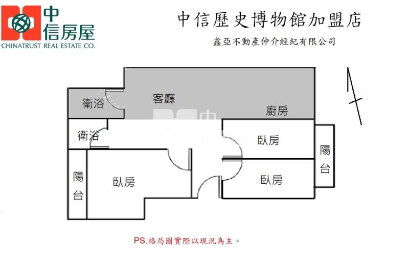 歸仁圓環明亮三房已租車位房屋室內格局與周邊環境