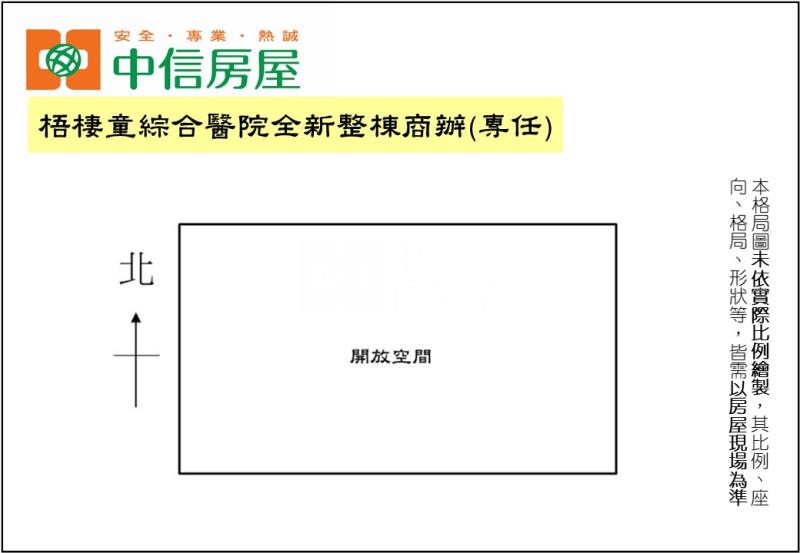 梧棲童綜合醫院全新整棟商辦(專任)房屋室內格局與周邊環境
