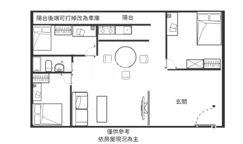 陽光國小邊間三房房屋室內格局與周邊環境