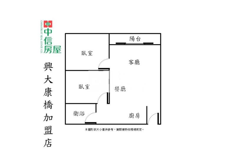 中華商圈柳川旁電梯2房D房屋室內格局與周邊環境