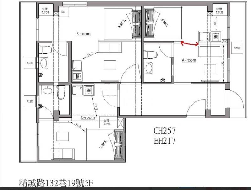 台中市水安宮捷運旁整新3大套房房屋室內格局與周邊環境